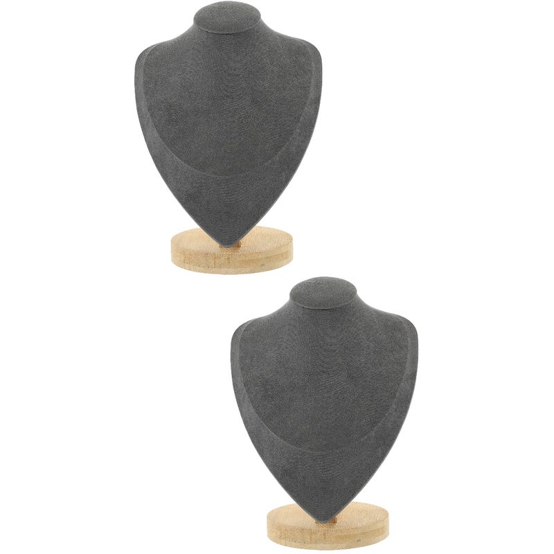 2pcs Necklace Display Model Bust Stand Jewelry Necklace Display Holder Pendant Showing Mannequin - Image 1
