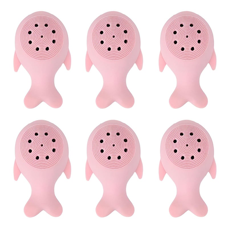 Face Cleanser - Whale-Inspired Silicone Exfoliating Brush for Deep Pore Cleaning and Relaxing Facial Massage, Promoting Smooth Texture and Lasting Fresh Radiance (6 piece of the color shown)