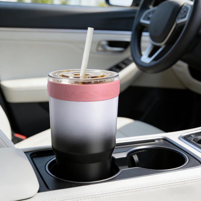 XccMe Reusable Silicone Tumbler Ring,2Pack BPA-Free Iced Coffee Sleeve for 30oz YETI/RTIC/BJPKPK Tumblers, Fits 3.9-4 Inch Cup Mouth, Dishwasher Safe,for Most 30oz Stainless Steel Tumbler - Image 5