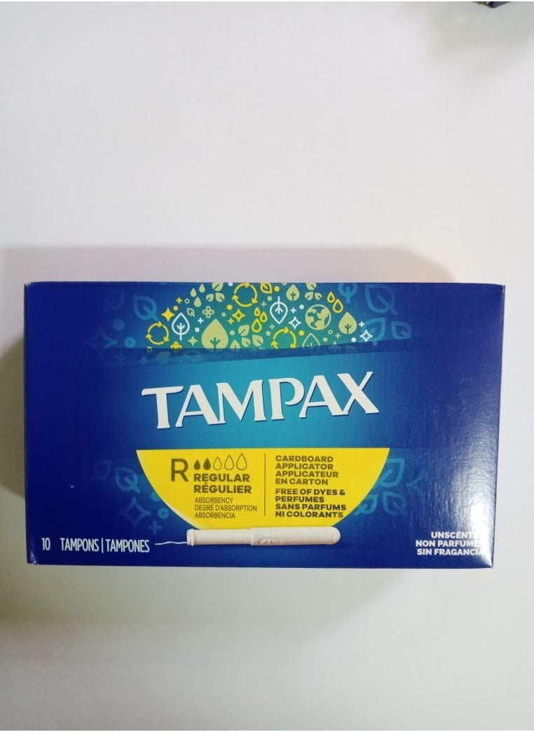 Tampax 10-Piece Regular Tampons 