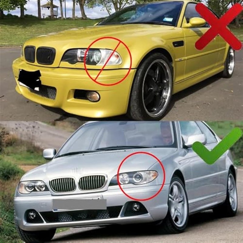 QASULER Headlight Lens Cover for BMW E46 3 Series - Image 2