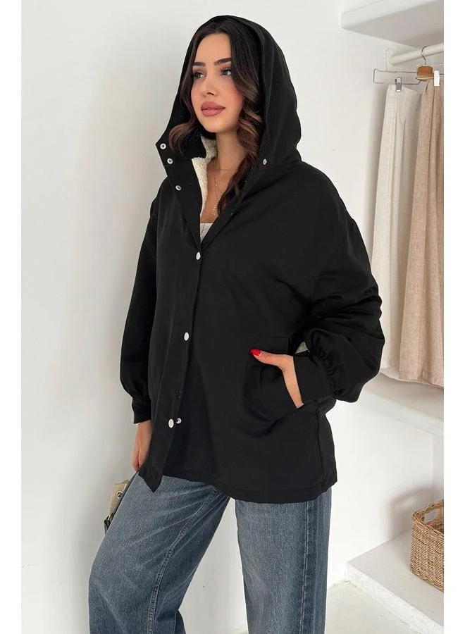 Noa Noa Women's Plush Lined Hooded Coat - Winter Hug