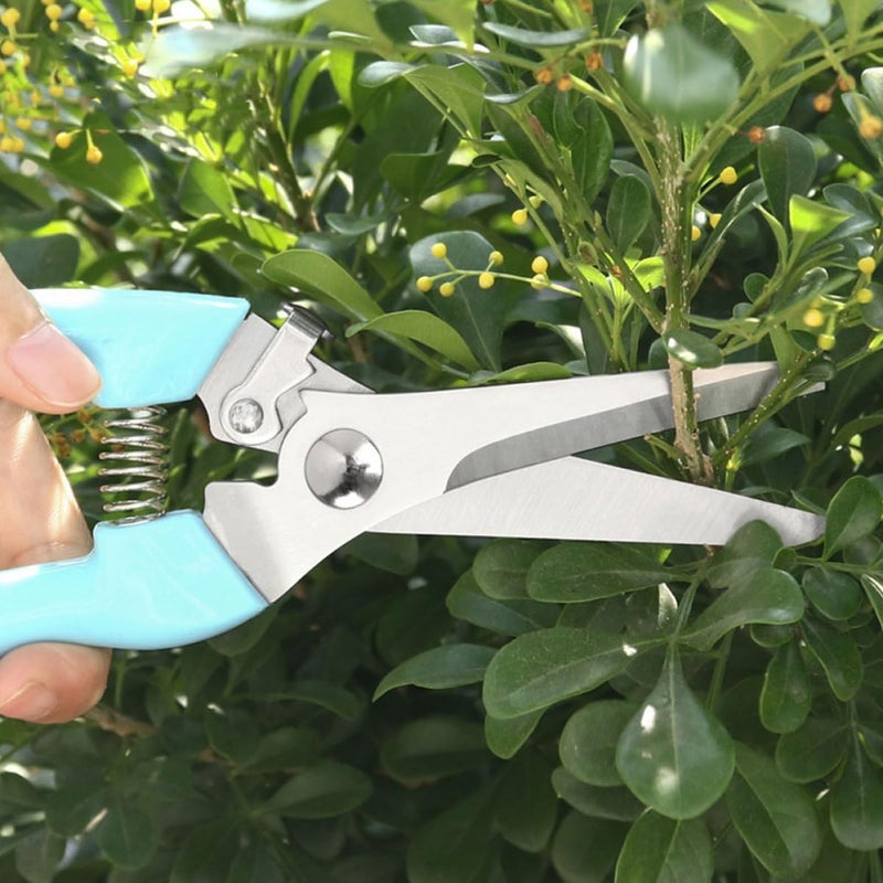 2pcs Garden Pruning Shears Branch and Fruit Tree Pruning Scissors with Curved and Straight Blades Portable Gardening Twigs Cutting Tools for Home Use - Image 4