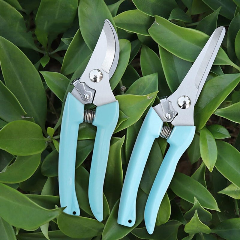 2pcs Garden Pruning Shears Branch and Fruit Tree Pruning Scissors with Curved and Straight Blades Portable Gardening Twigs Cutting Tools for Home Use - Image 5