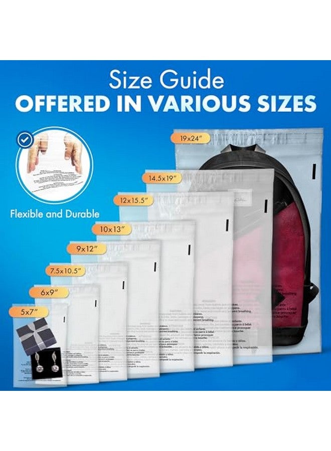 شوب فور مايلرز 14.5 × 19 أكياس بولي شفافة للتحذير من الاختناق، أكياس بولي ذات إغلاق ذاتي دائم، 1.5 مل (200 عبوة) - Image 5