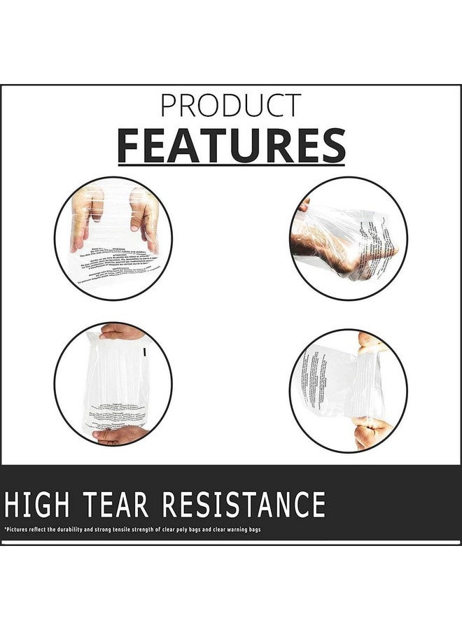 شوب فور مايلرز 14.5 × 19 أكياس بولي شفافة للتحذير من الاختناق، أكياس بولي ذات إغلاق ذاتي دائم، 1.5 مل (200 عبوة) - Image 4