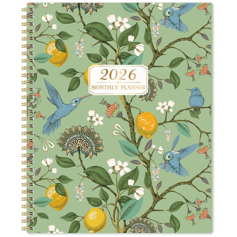 Shoparr 2026 Monthly Planner - 2026 Planner, JAN 2026 - DEC 2026, 2026 Monthly Planners 9" x 11" with Colorful Tabs, 12-Month Planner/Calendar with Contacts & Passwords &Thick Paper - Bird - Image 1