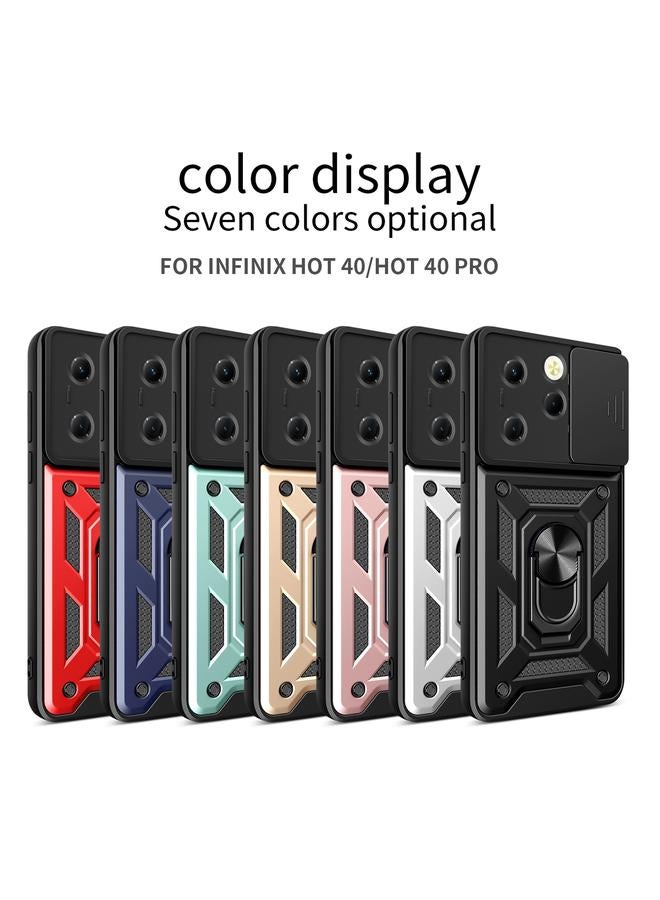 زبون جراب لهاتف Infinix Hot 40 / 40 Pro 4G بتصميم غطاء كاميرا منزلق مصنوع من مادة TPU+PC - Image 2