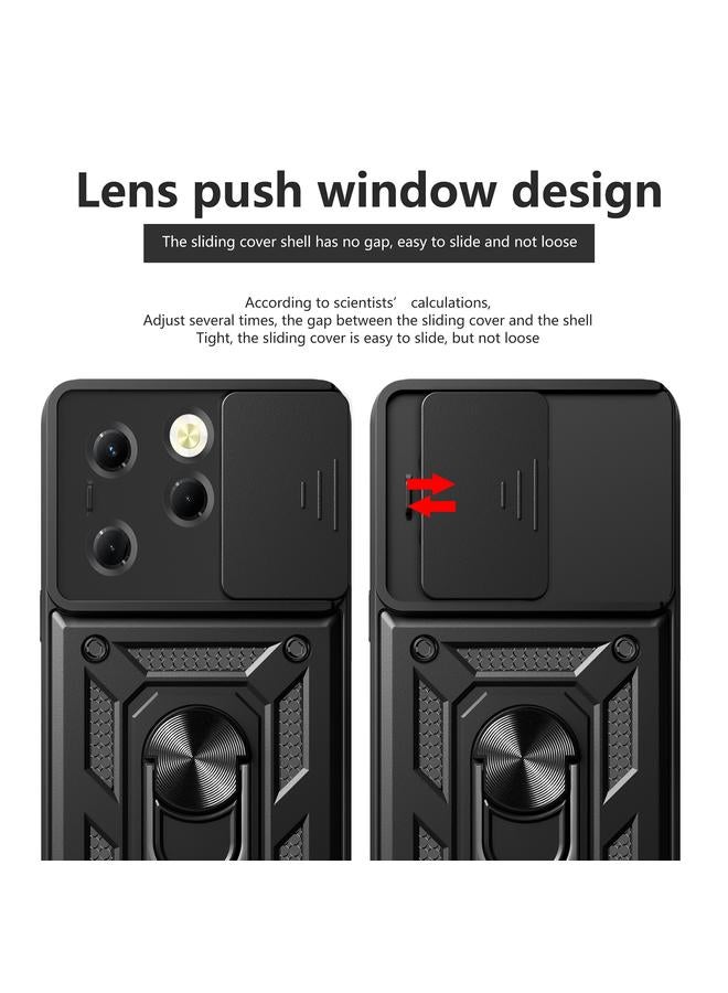 زبون جراب لهاتف Infinix Hot 40 / 40 Pro 4G بتصميم غطاء كاميرا منزلق مصنوع من مادة TPU+PC - Image 4