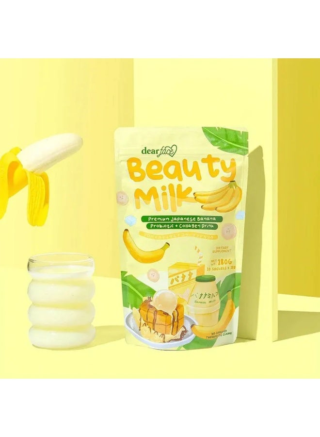 Dear Face Beauty Milk Premium Japanese Banana Probiotic + Collagen Drink