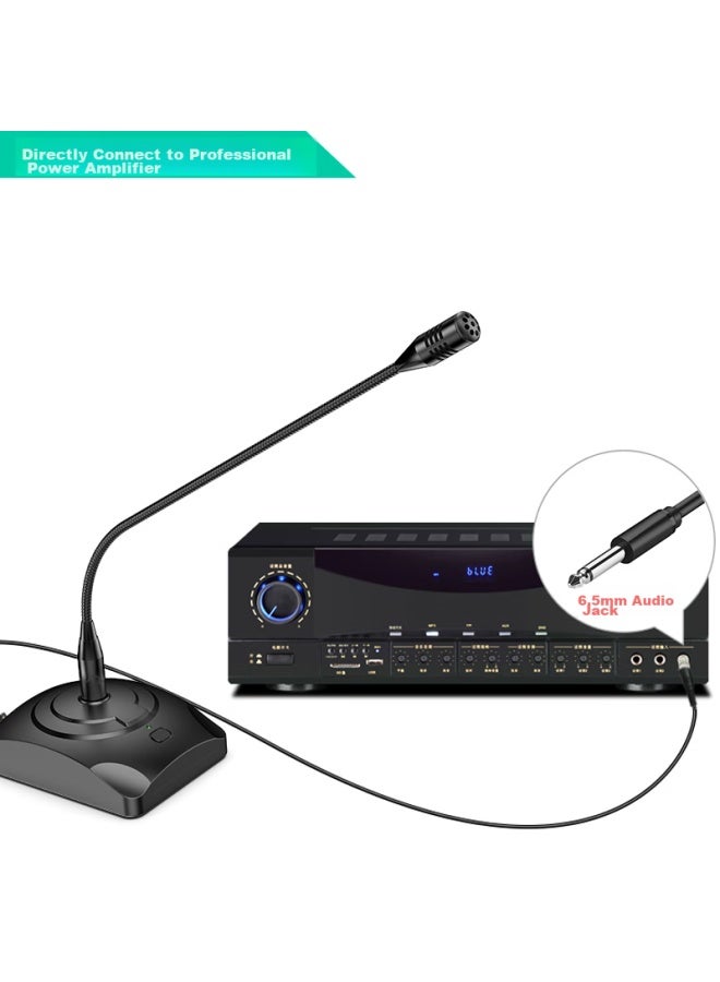 Soaiy Sa-h5 Engineering Lecture Conference Microphone, Condenser Microphone, Public Address System, Wired Gooseneck Style, For Training, Computer Desktop, Online Cl, Gaming, Voice Chat, 6.5/6.35 Version - Image 2