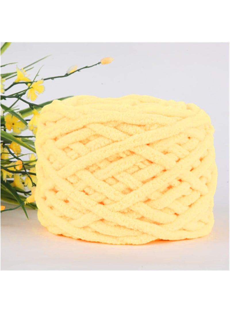 MileMelo 2-Piece Knitting Wool Yarn,Knitting Yarn Coarse Yarn for Crochet, Soft Chunky Yarn for Projects Making Plush Balls Handmade Bags Sweaters Shoes Hats Blankets Scarves Yellow  - Image 3