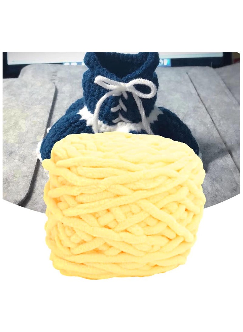 MileMelo 2-Piece Knitting Wool Yarn,Knitting Yarn Coarse Yarn for Crochet, Soft Chunky Yarn for Projects Making Plush Balls Handmade Bags Sweaters Shoes Hats Blankets Scarves Yellow  - Image 5