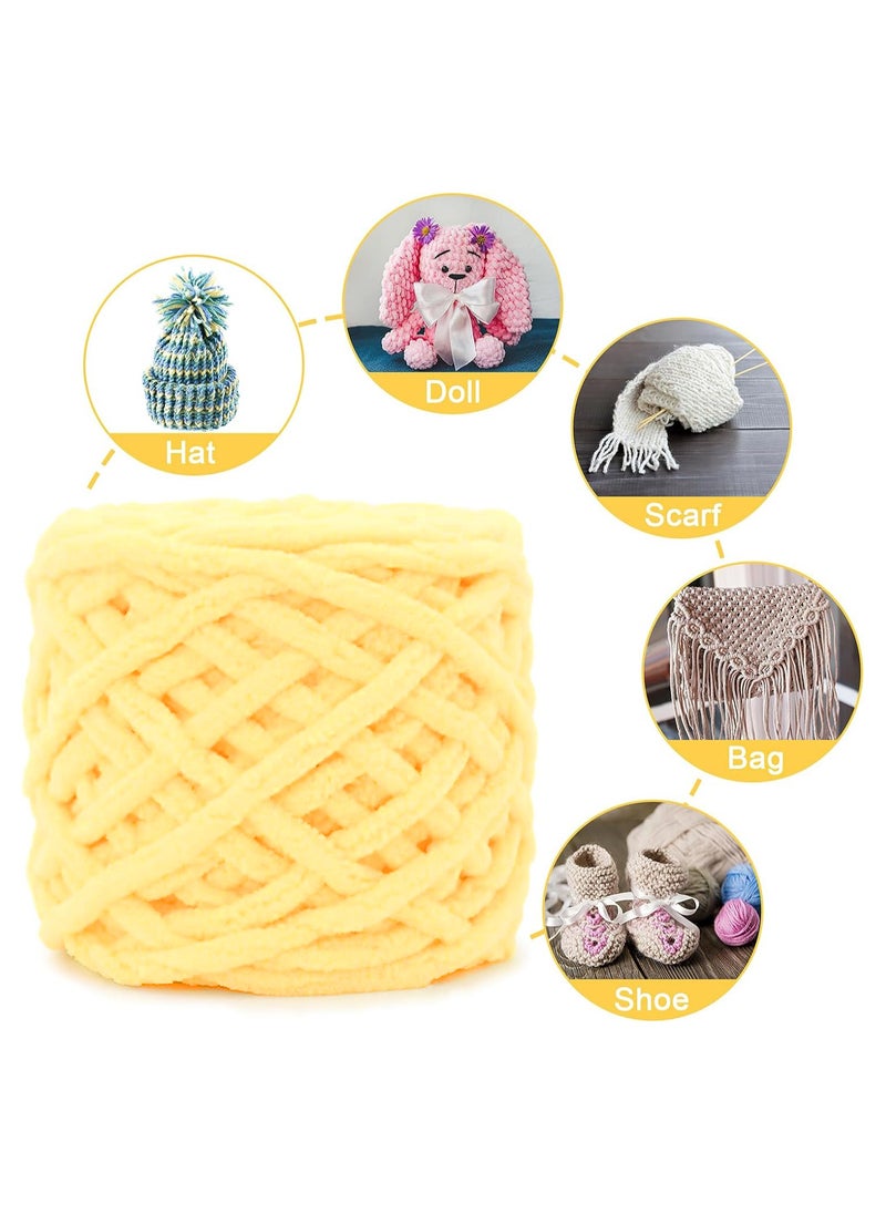 2-Piece Knitting Wool Yarn,Knitting Yarn Coarse Yarn for Crochet, Soft Chunky Yarn for Projects Making Plush Balls Handmade Bags Sweaters Shoes Hats Blankets Scarves Yellow - pzsku/ZB2B0CB68CEFB1A850E6AZ/45/_/1710828668/c9b232e6-a748-4995-8642-b11dec702799