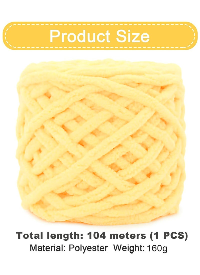 2-Piece Knitting Wool Yarn,Knitting Yarn Coarse Yarn for Crochet, Soft Chunky Yarn for Projects Making Plush Balls Handmade Bags Sweaters Shoes Hats Blankets Scarves Yellow - pzsku/ZB2B0CB68CEFB1A850E6AZ/45/_/1717124248/aa86988d-62a7-48ee-9b34-7e5bf71c1170