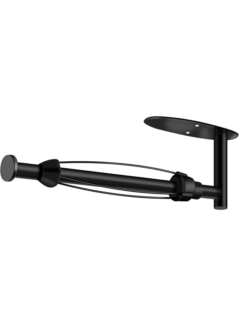 SOLARAE حامل مناديل ورقية تحت الخزانة، حامل لفائف ورقية مثبت على الحائط من الفولاذ المقاوم للصدأ، مع تأثير تخميد، ذاتي اللصق أو مثقوب للمطبخ والحمام، ترقية فضية - Image 1