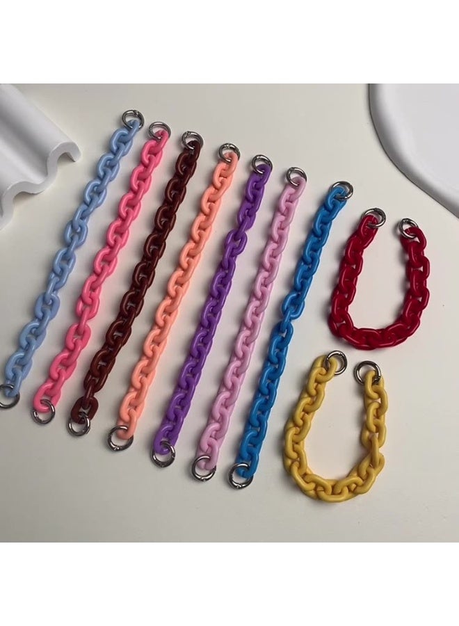 NIBEMINENT Phone Charm/ Chain Strap for Women Girls, Acrylic Color Removable Cell Phone Case Lanyard Wrist Strap,K138/Purple - Image 2