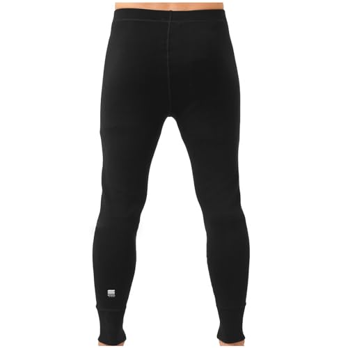 MERIWOOL Mens Base Layer 100% Merino Wool Heavyweight 400g Thermal Pants Black - Image 2
