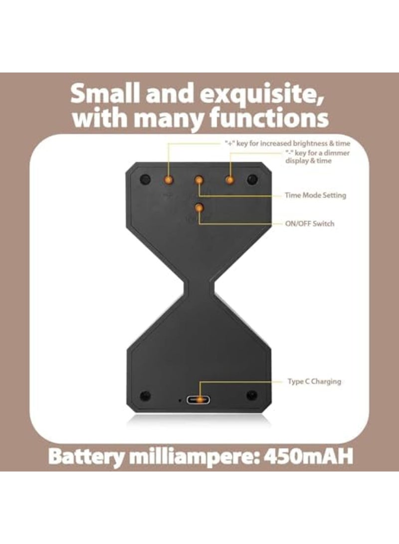 SYOSI LED Digital Hourglass Timer with Gravity Sensor, Adjustable 1-30 Minute Countdown, Electronic Sand Timer for Sensory Relaxation, DIY Projects, Kitchen Use, Home Office and Room Decor (Black) - Image 3