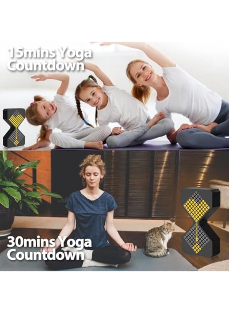 SYOSI LED Digital Hourglass Timer with Gravity Sensor, Adjustable 1-30 Minute Countdown, Electronic Sand Timer for Sensory Relaxation, DIY Projects, Kitchen Use, Home Office and Room Decor (Black) - Image 4