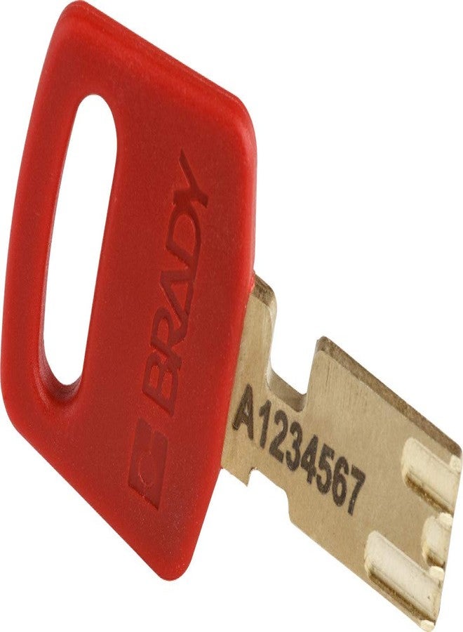 Brady SafeKey Lockout Padlock Nylon Red 1.0" Plastic Shkl Keyed Alike 3 Pk - Image 5