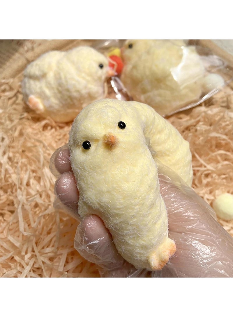 نورلي 2Pcs Soft Silicone Squishy Fidget Toys, Kawaii Chick Squishy Toy for Stress Relief, Soft Silicone Fidget Toy for Kids and Adults – Cute Squeeze Sensory Toys for Anxiety, Focus u0026 Relaxation - Image 2