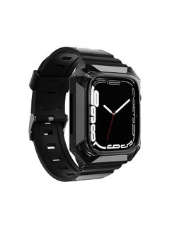 HuHa Protective Cover Armor Case Integrated TPU Watch Band For Apple Watch 2 42mm(Black) 