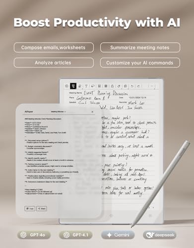 VIWOODS Upgraded Bundle with AiPaper, Stylus Pro and 5 Nibs, Carta 1300 AI E Ink Tablet, 10.65'' 300PPI Electronic Notebook with Pen, Ultra-Thin 4.5mm, Lightweight 370g, 128GB Note-Taking Device - Image 5