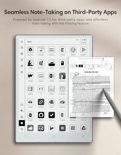 VIWOODS Upgraded Bundle with AiPaper, Stylus Pro and 5 Nibs, Carta 1300 AI E Ink Tablet, 10.65'' 300PPI Electronic Notebook with Pen, Ultra-Thin 4.5mm, Lightweight 370g, 128GB Note-Taking Device - Image 4