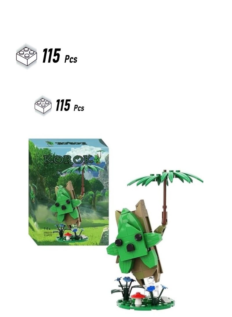 Loquat Korok Building Sets for Adults Kids, Yahaha Figure Game Player Collection Creative Building Blocks Model Toy,Unique BOTW Hestu Cute Merch Building Kit Decorations Toys Gifts(115PCS) - Image 1