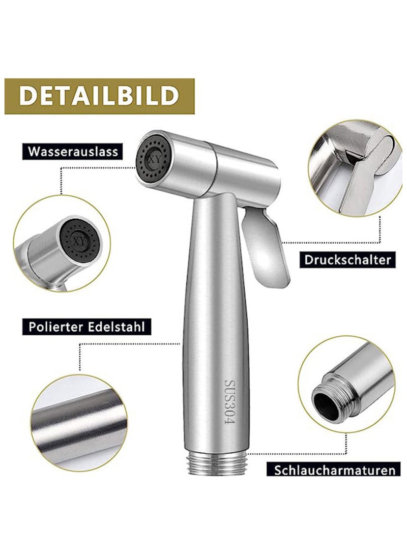 عام دافق مرحاض من الفولاذ المقاوم للصدأ مسدس دفع المرحاض عالي التعزيز - Image 2