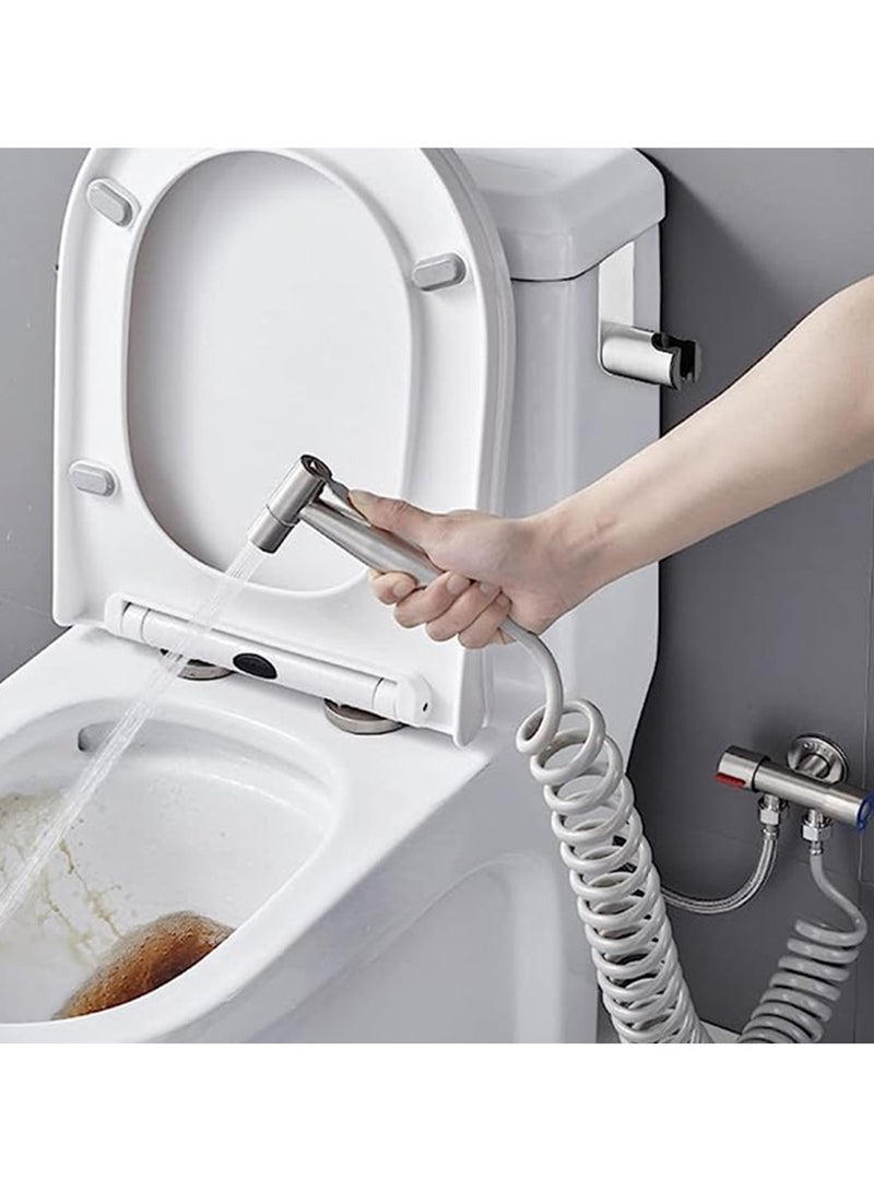 عام دافق مرحاض من الفولاذ المقاوم للصدأ مسدس دفع المرحاض عالي التعزيز - Image 4