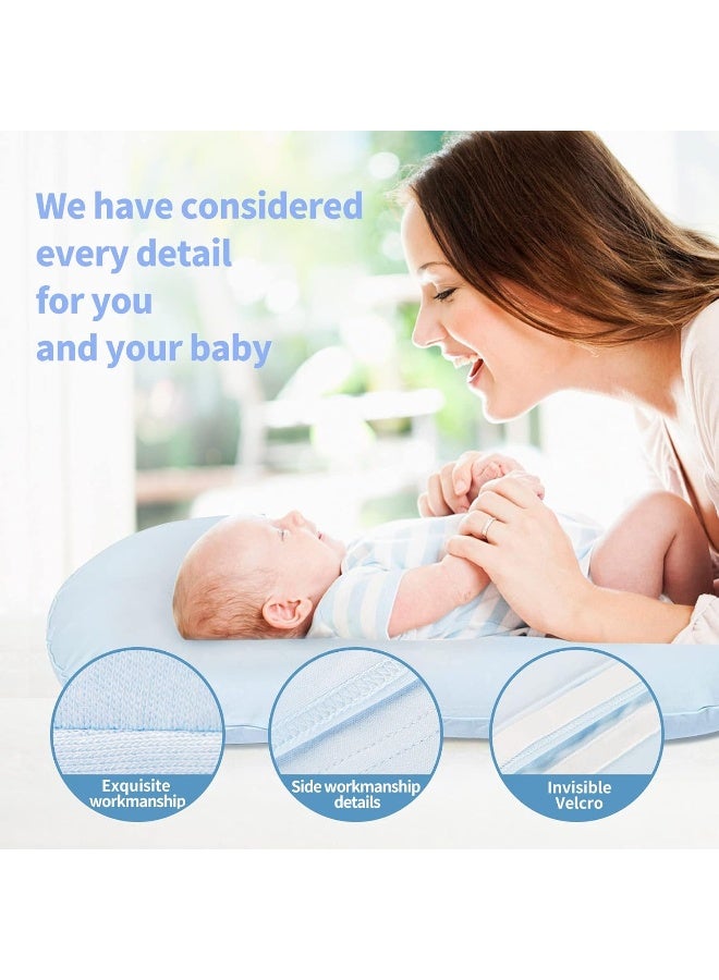 Pucmaoci Organic Waterproof Baby Lounger Covers, Pack of 2 (Blue & Green) - Image 4