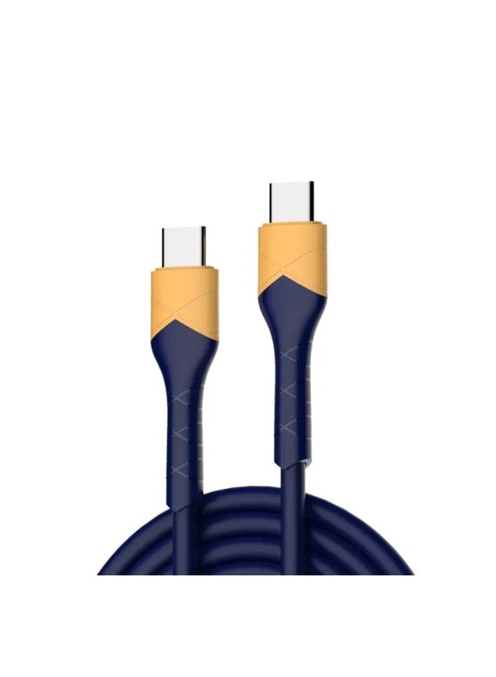 لدنيو كابل USB من نوع C من LDNIO، بطول 2 متر، أزرق داكن - LC802C - Image 1