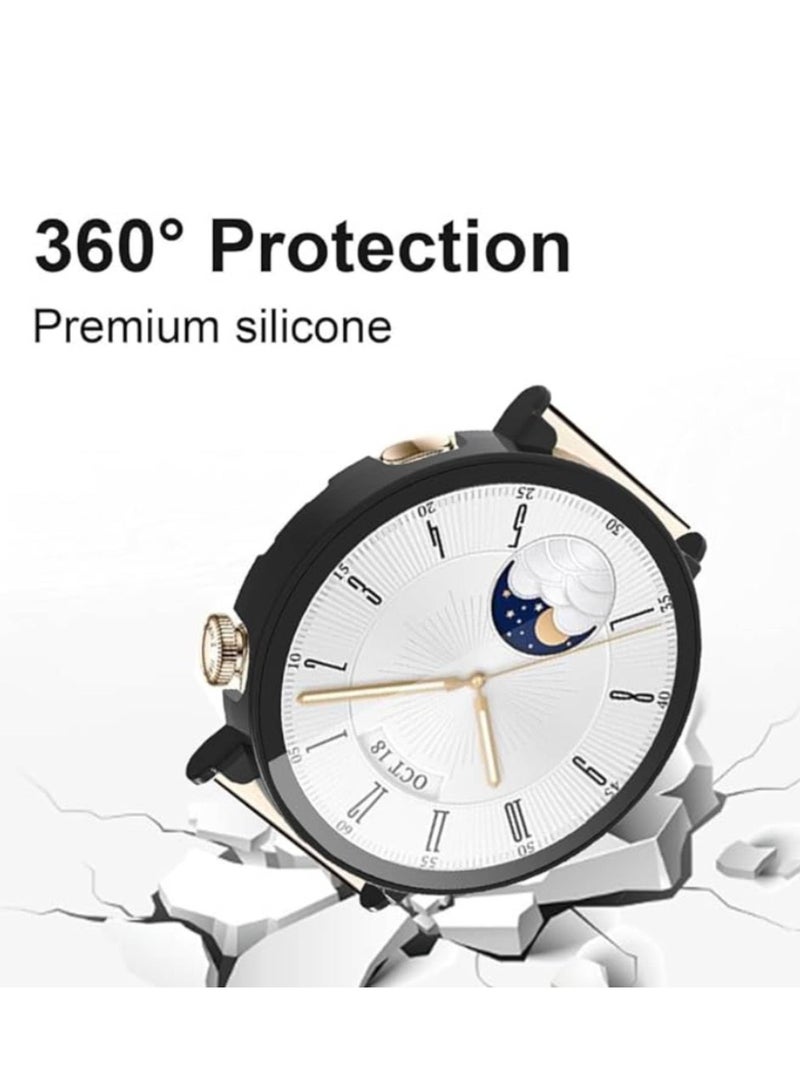 PC Case + Tempered Glass For Huawei Watch GT4 41mm Integrated Protective Case for Huawei Watch GT4 Fall Prevention Protective Cove (Clear) - Image 3
