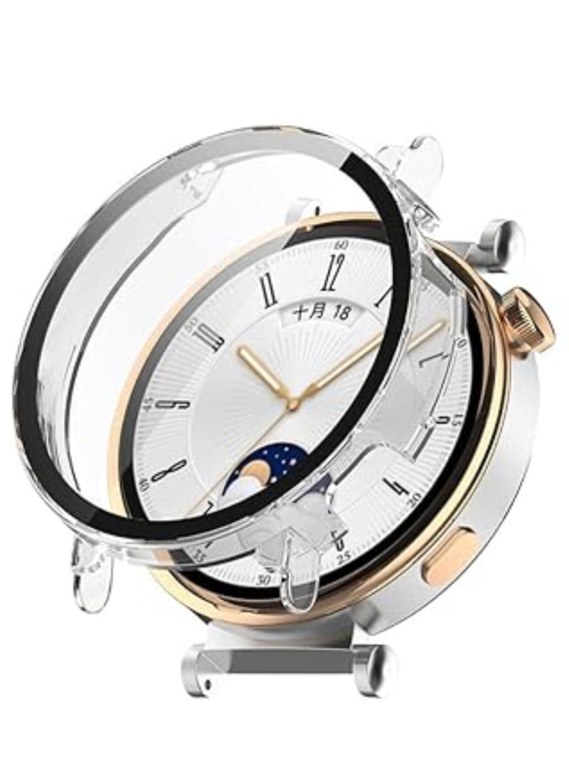PC Case + Tempered Glass For Huawei Watch GT4 41mm Integrated Protective Case for Huawei Watch GT4 Fall Prevention Protective Cove (Clear) - Image 2