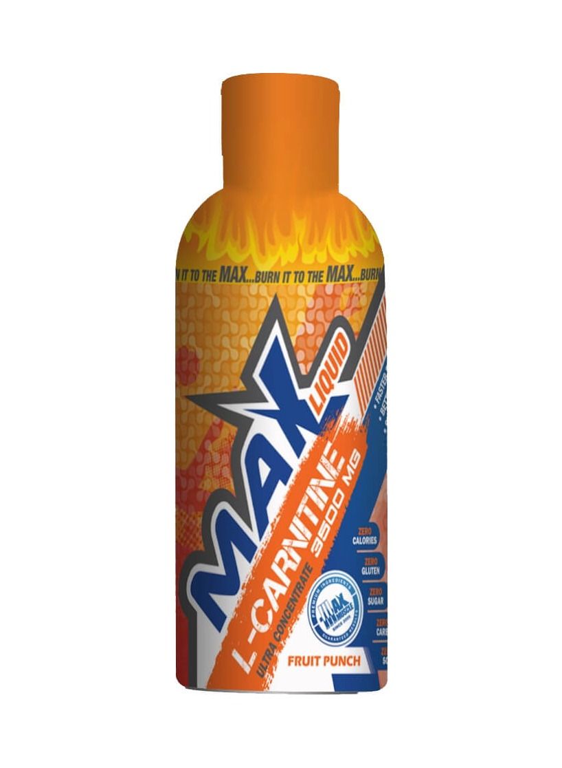 Max Muscle Max Liquid L-Carnitine 3500MG-32Serv.-480Ml-Fruit Punch | Best Price Bahrain