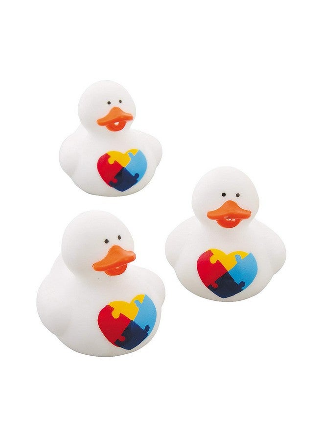 Fun Express - Autism Awareness Rubber Duckies - Toys - Character Toys - Rubber Duckies - 12 Pieces
