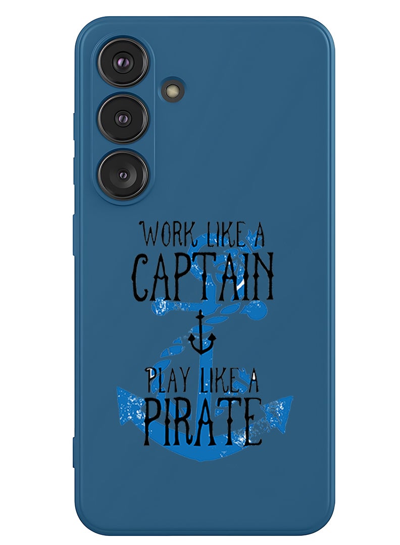 Theodor Protective Slim Fit Case Liquid Silicone Cover with Full Body Protection Anti-Scratch Shockproof Case For Samsung Galaxy S25 Plus (Blue) - Work like a Captain  - Image 1