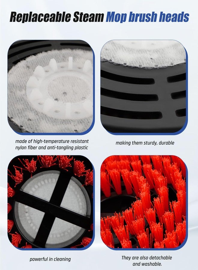 YIGUCS Mop Pad Replacement Brush Heads Fit for Shark Steam Mop S7000/ S7001/ S8201 Series，Upgrade Brush Heads with Nylon Bristles，Deep Cleaning Hard Floors - Image 3