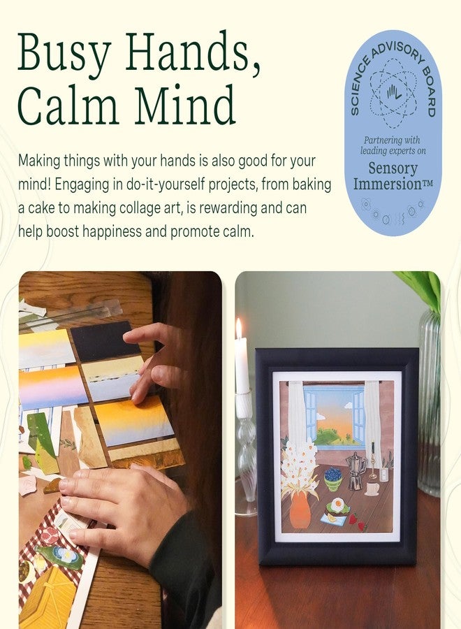 لايف لاينز مجموعة فنون الكولاج من لايفلاينز فلو كرافتس - كولاجات مصغرة مؤطرة من 6 خلفيات طبيعية، وأكثر من 150 ملصقًا، وإطارين للصور - مجموعة فنون وحرف حسية للمراهقين والبالغين - ديكور حائط يمكنك صنعه بنفسك - Image 5