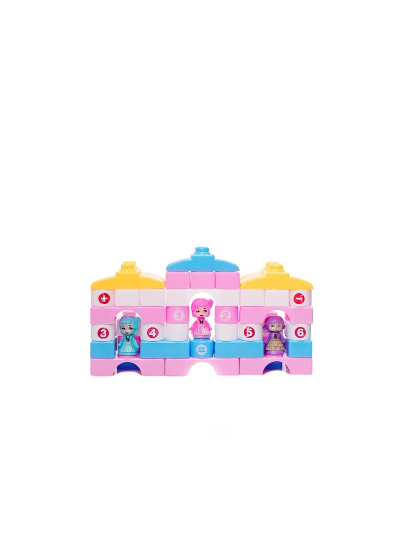 DIY Princess Castle Building Blocks Set – 53 Piece Playset with Figures For Kids 3+ Years - Image 1