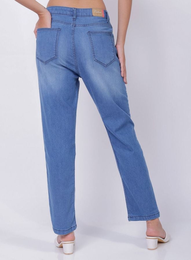 Freehand Women Straight Fit Solid Mid Rise Jeans - Image 2