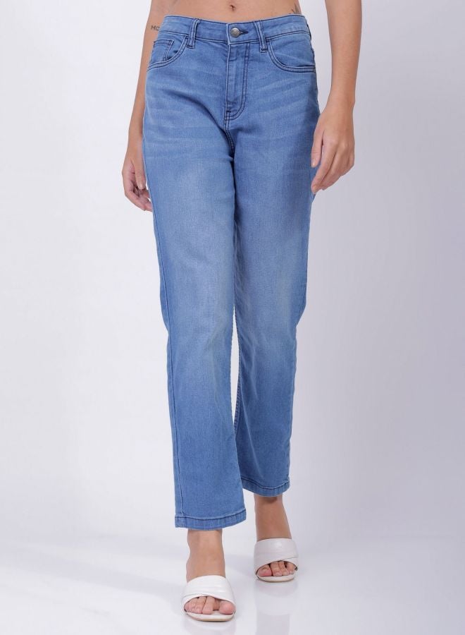 Freehand Women Straight Fit Solid Mid Rise Jeans - Image 1