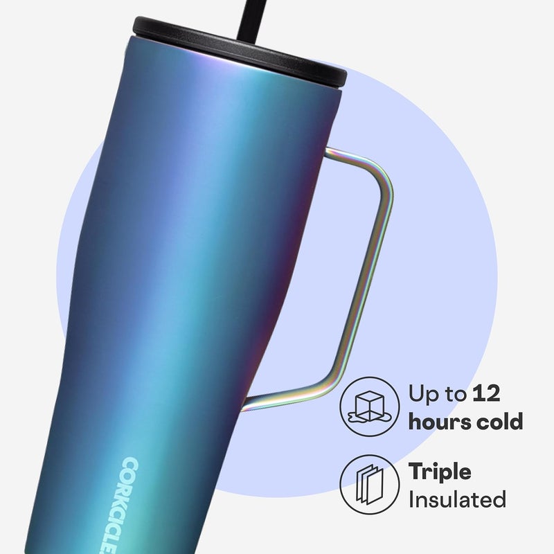 CORKCICLE Cold Cup XL Insulated Tumbler with Handle, Lid, and Straw, Dragonfly, 30 oz, Tumbler-Friendly Reusable Water Bottle Keeps Drinks Cold 12 Hours - Image 3