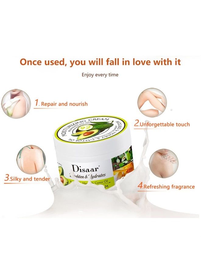 DISAAR BEAUTY DISAAR Moisturizing Cream Avocado Honey Hydrates Nourishes Anti-Oxidation Body Skincare 120ml/4.03fl.oz  - Image 3