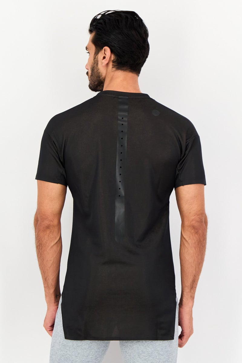 asics Men Sportswear Fit Short Sleeve Training T-Shirt, Black - Image 3