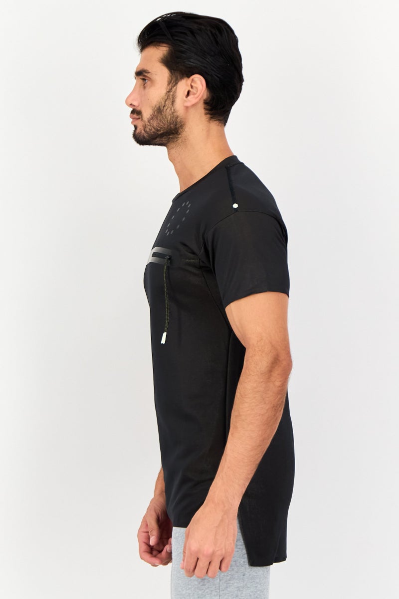 asics Men Sportswear Fit Short Sleeve Training T-Shirt, Black - Image 2