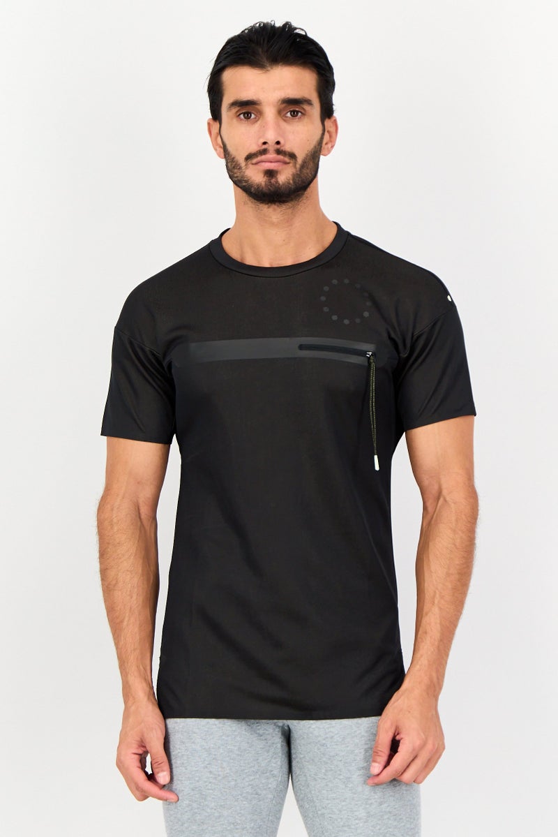 asics Men Sportswear Fit Short Sleeve Training T-Shirt, Black - Image 1