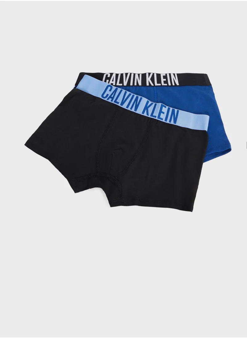 Calvin Klein Jeans Kids 2 Pack Logo Trunks